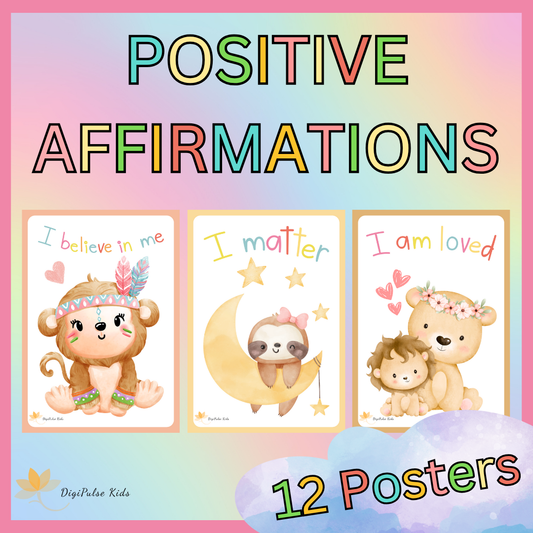 Positive Affirmations KIds (12 posters)