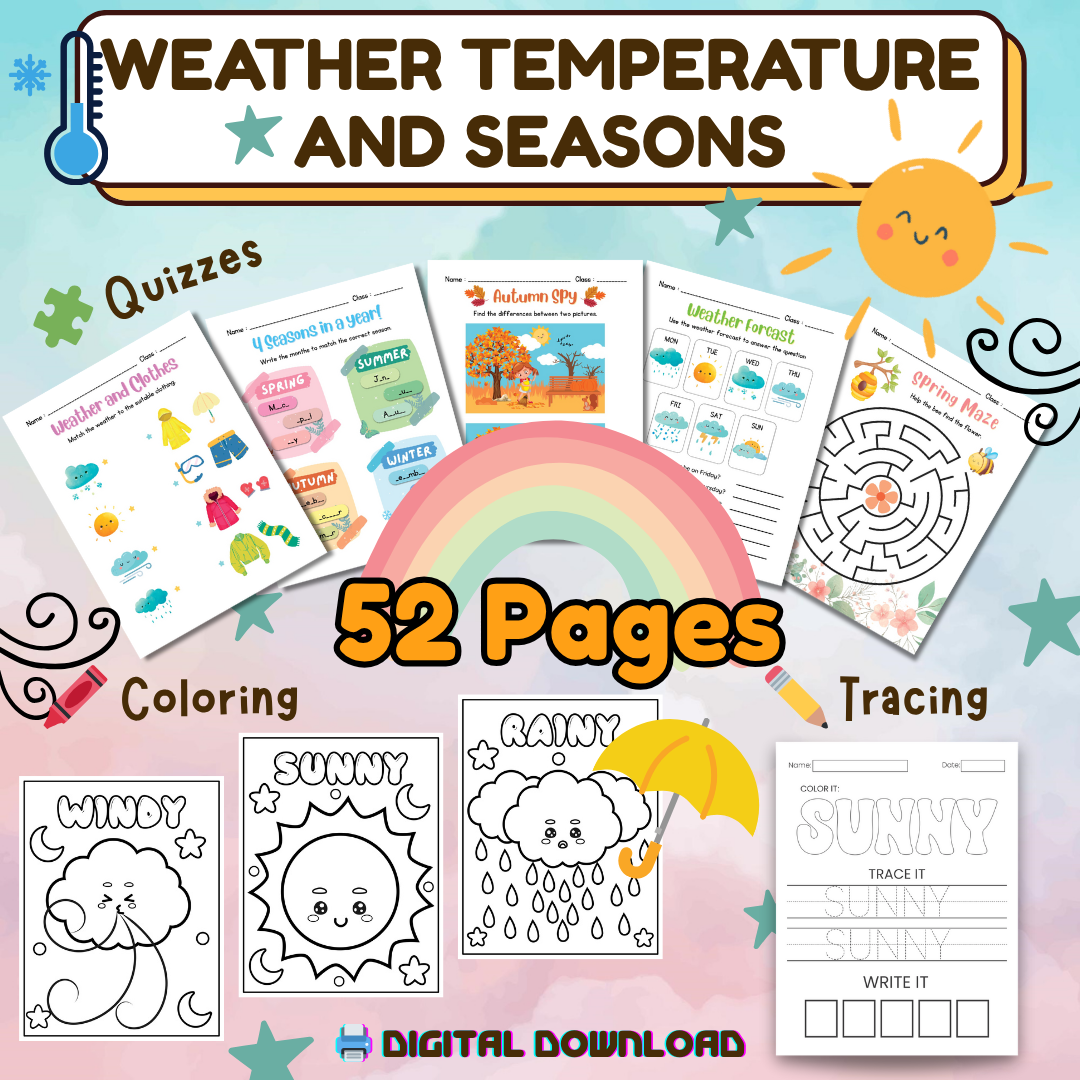 Weather, Temperature and Seasons (52 pages)